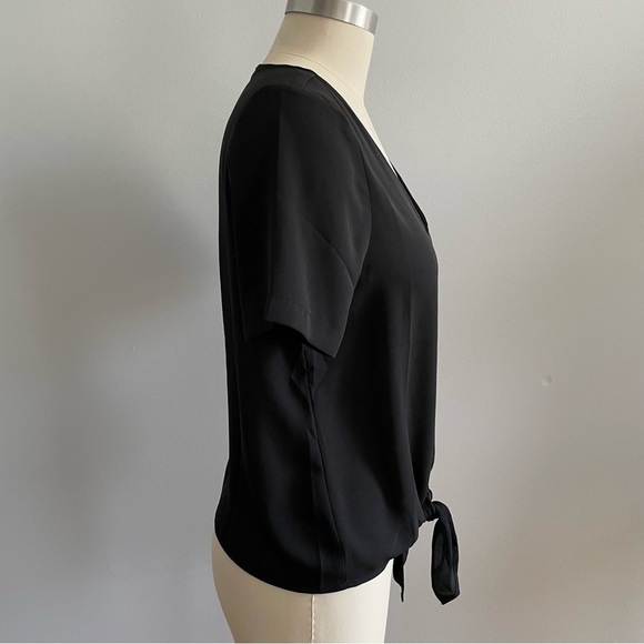 Madewell Novel Tie-Front Top in Black- Size Small- NWT - Picture 7 of 10